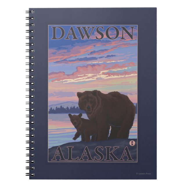 Caderno Espiral Urso e Cub - Dawson, Alaska (Frente)