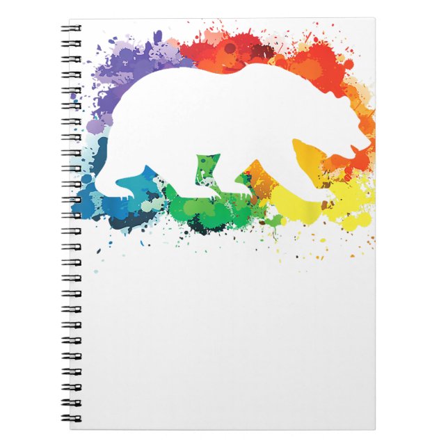 Caderno Espiral Urso Gay de Pintura LGBT (Frente)
