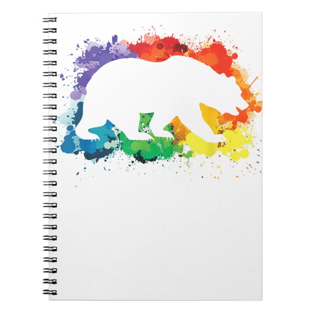 Caderno Espiral Urso Gay de Pintura LGBT (Frente)