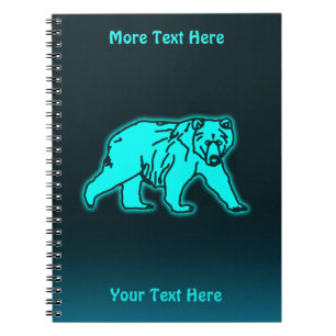 Caderno Espiral Urso Kodiak Azul