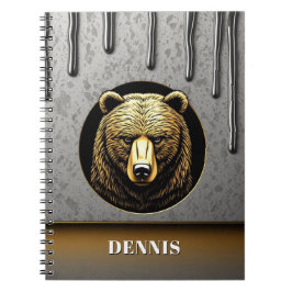 Caderno Espiral Urso Majestoso Com Nome Personalizado 🐻