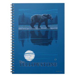 Caderno Espiral Urso na Lua - West Yellowstone, Montana