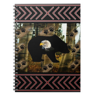 Caderno Espiral Urso Negro - Urso Negro - Urso Negro - Imprime Nat