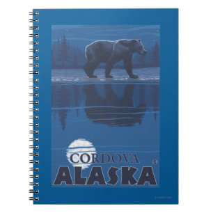 Caderno Espiral Urso no luar - Cordova, Alaska