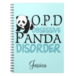 Caderno Espiral Urso Panda Bonito