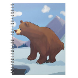 Caderno Espiral Urso pardo nas montanhas