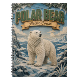 Caderno Espiral Urso Polar Costa Ártica POPCUT