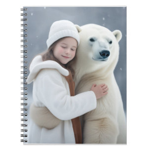 Caderno Espiral Urso Polar e Abraço Rapariga