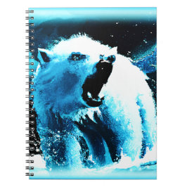 Caderno Espiral "Urso Polar Irritado" - Pintura Bonita. Comprar Ag