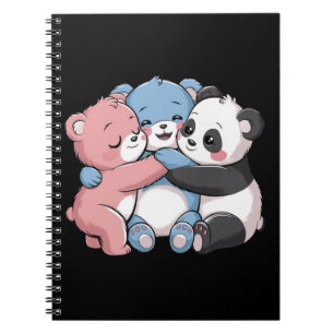 Caderno Espiral Ursos de Teddy Bonitos com Panda
