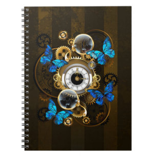Caderno Espiral Ursos-galos e Borboletas Azuis