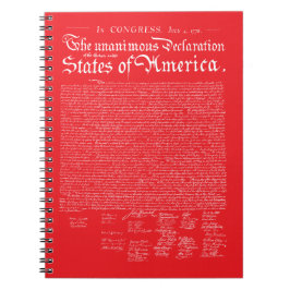 Caderno Espiral US Declaration of Independence