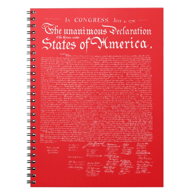 Caderno Espiral US Declaration of Independence (Frente)