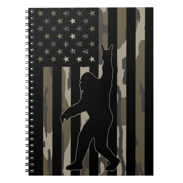 Caderno Espiral USA Flag Bigfoot Bottomland Camo (Frente)