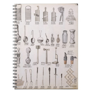 Caderno Espiral Utensílios da cozinha, de um catálogo de comérc