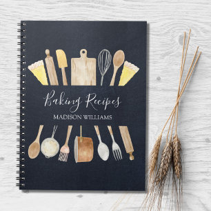 Caderno Espiral Utensílios De Cozinha De Aquarelas - Receitas Pret