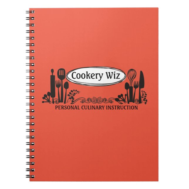 Caderno Espiral Utensílios de cozinha personalizados para panifica (Frente)