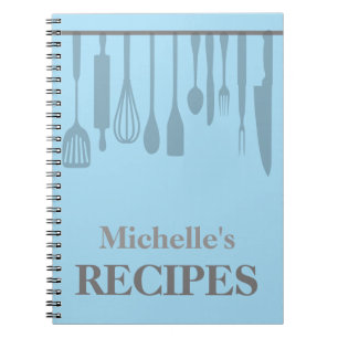 Caderno Espiral Utensílios de cozinha personalizados receita