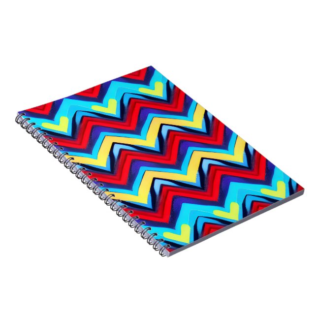 Caderno Espiral V Padrão sem Forma com Corações (Lado Direito)