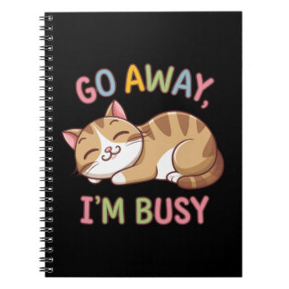 Caderno Espiral Vá embora, estou ocupado