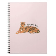 Vá Pegar Em Tiger - Notebook Blush