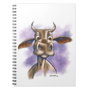 Caderno Espiral Vaca Brahman Desenho Animado