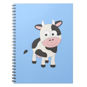 Caderno Espiral Vaca branca