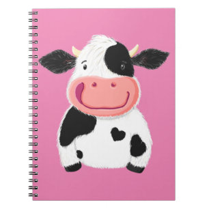 Caderno Espiral Vaca Branca de Holstein
