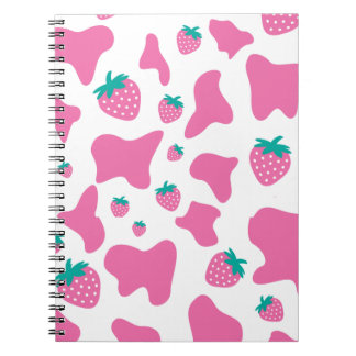 Caderno Espiral Vaca de Morango