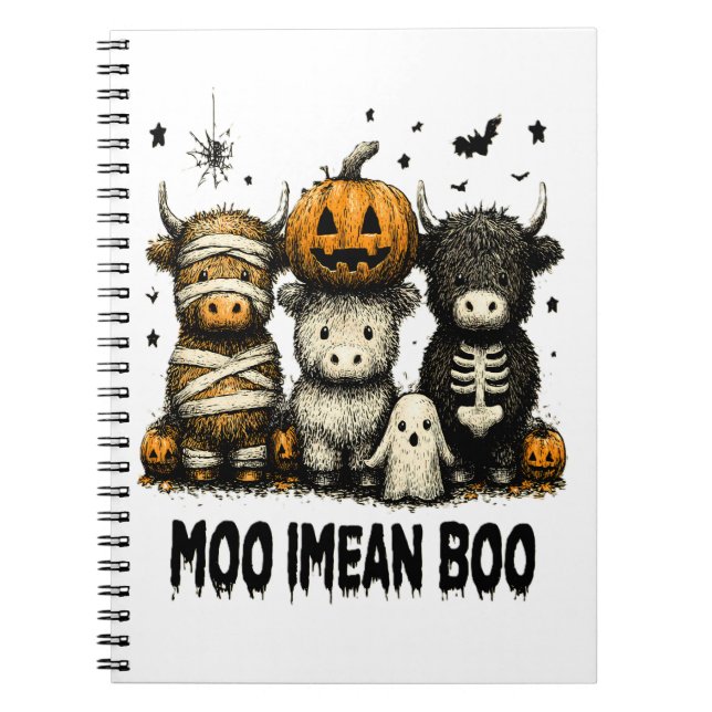 Caderno Espiral Vaca do Planalto Spookeen Halloween (Frente)