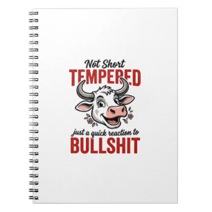Caderno Espiral Vaca Engraçada Temperada Vintage