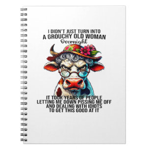 Caderno Espiral Vaca, eu não me tornei uma vovó.
