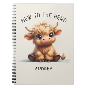 Caderno Espiral Vaca Highland New To The Herd
