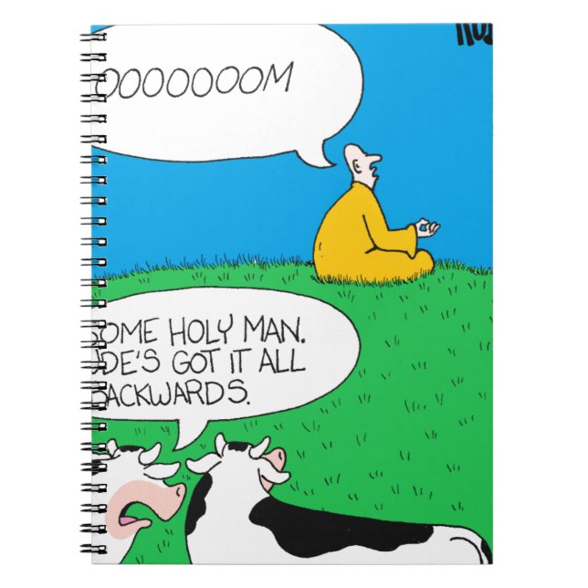Caderno Espiral Vaca santamente Zazzle 2017 (Frente)