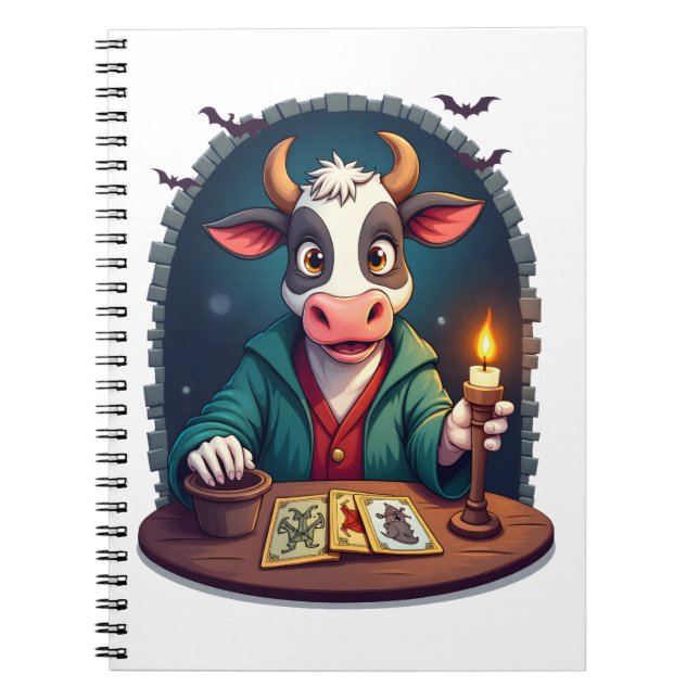 Caderno Espiral Vaca Tarot do Terror (Frente)
