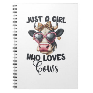 Caderno Espiral Vaca Vaca Apenas Uma Menina Que Ama Vacas _1