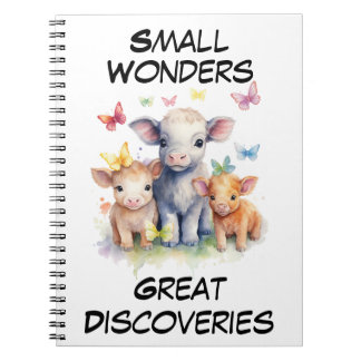 Caderno Espiral Vacas e borboletas personalizáveis