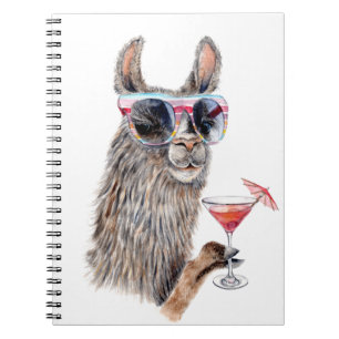Caderno Espiral Vacation Llama