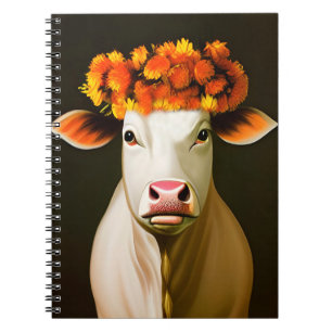 Caderno Espiral Vache fleurie