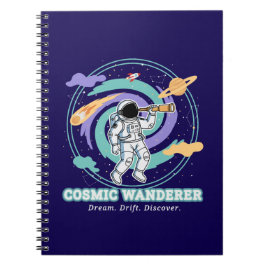 Caderno Espiral Vagabundo Cósmico Astronauta Telescópio