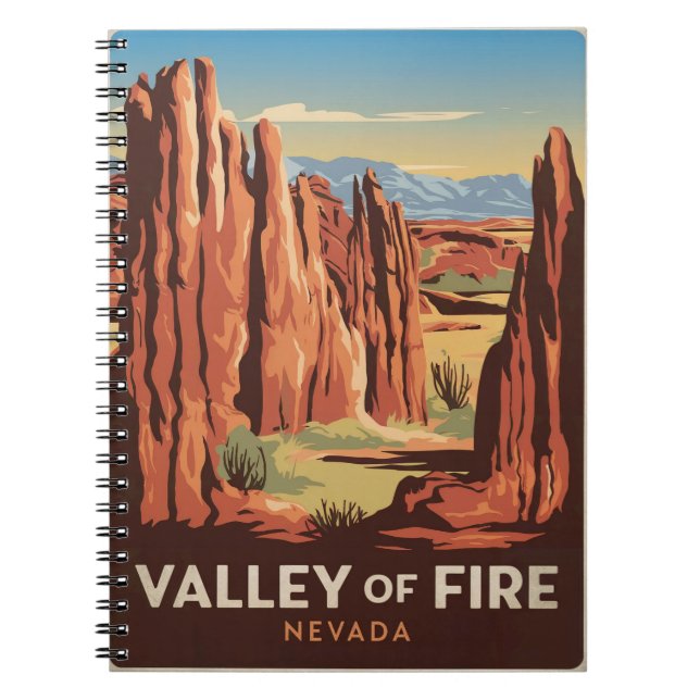 Caderno Espiral Vale de Fire Nevada Vintage (Frente)