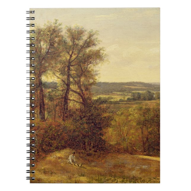 Caderno Espiral Vale de John Constable | Dedham, c.1802 (óleo no (Frente)