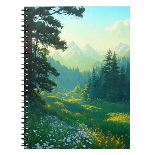 Caderno Espiral Vale Espetacular Embraçado pela Floresta Pinheira (Frente)