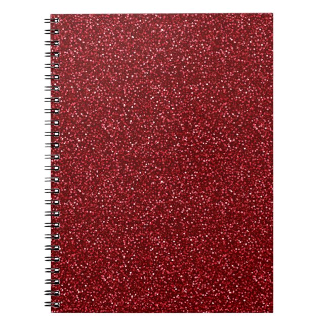 Caderno Espiral Valentine Classic Trendy Red Glitter (Frente)