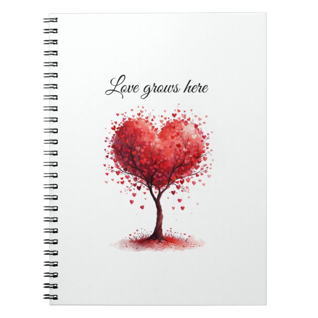 Caderno Espiral Valentine Love Card | Romantic for Him & Her (Frente)