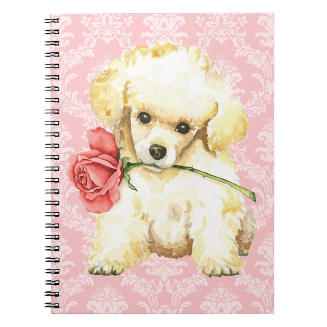 Caderno Espiral Valentine Rose Toy Poodle (Frente)