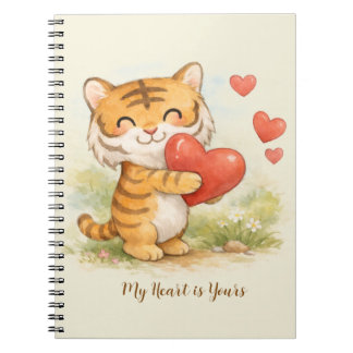 Caderno Espiral Valentine tiger