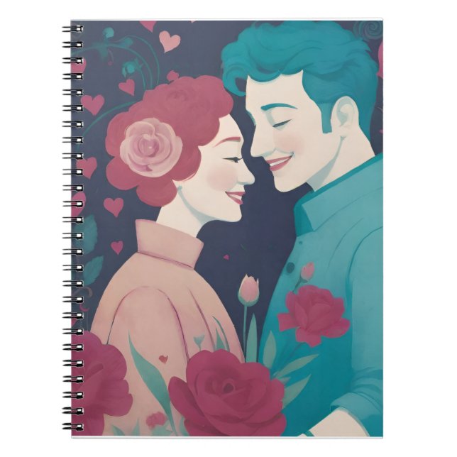 Caderno Espiral Valentine's Spiral Photo Notebook (Frente)