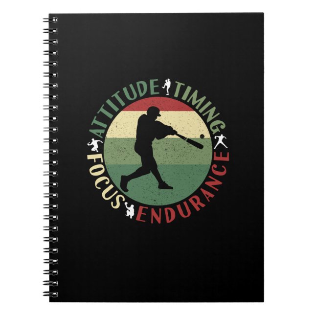 Caderno Espiral Valores Motivacionais da Equipe de Baseball (Frente)