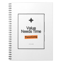 Caderno Espiral Value Needs Time Notebook – Investorgift